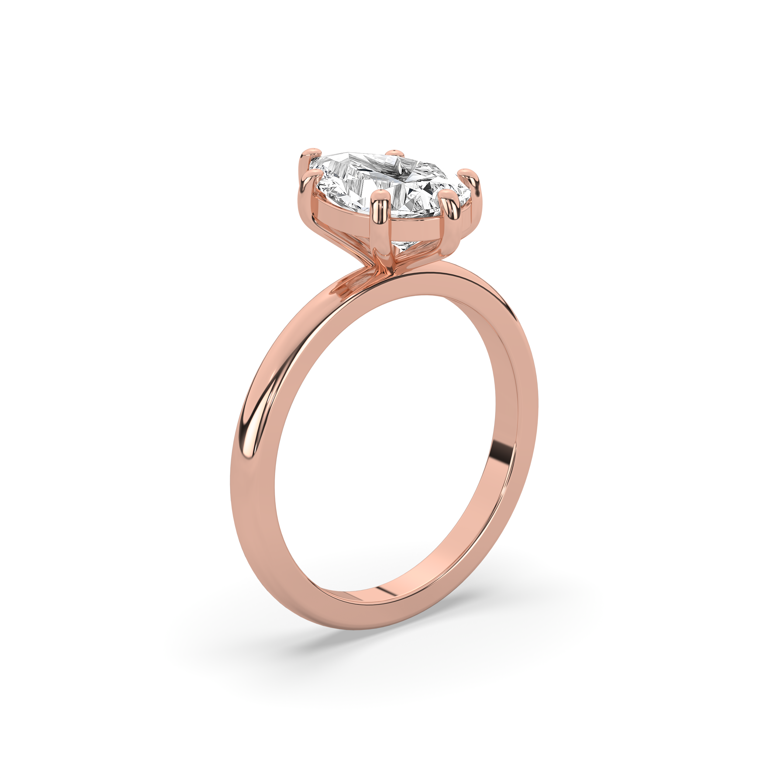 Pear Diamond Solitaire Engagement Ring