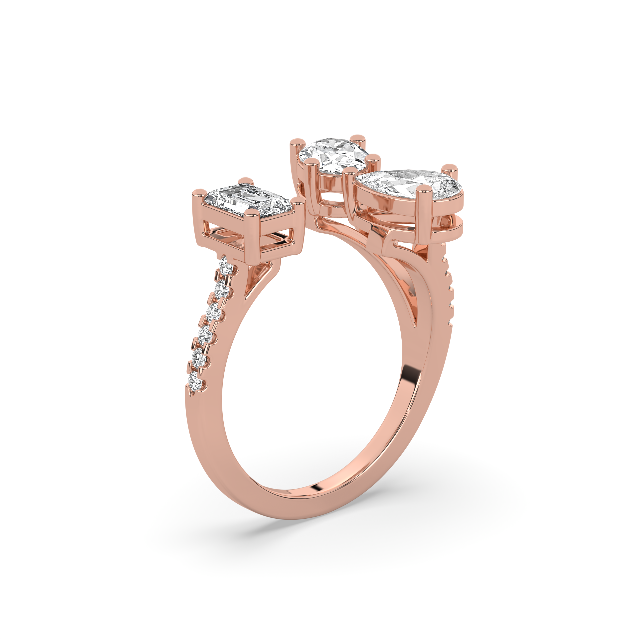 Multi Shape Open Statement Ring