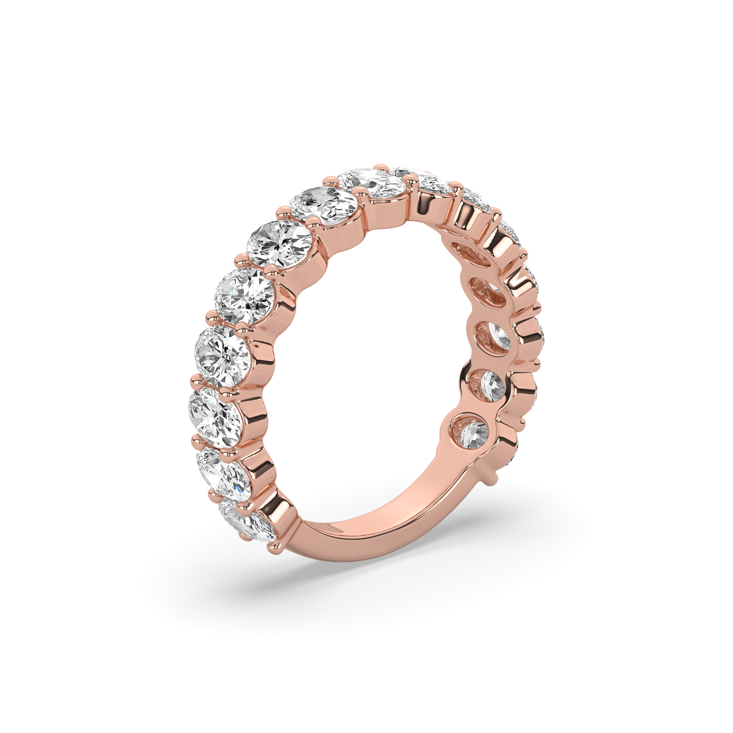 Oval Diamond 3/4 Band