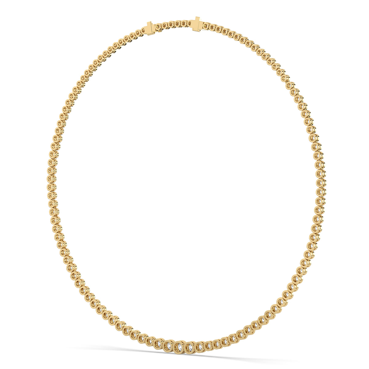 The Graduated Round Diamond Tennis Necklace