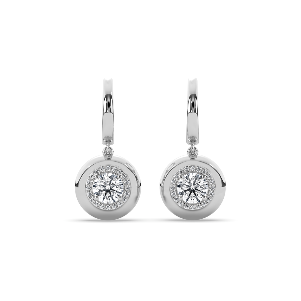 Diamond Drop Diana Huggie Earrings