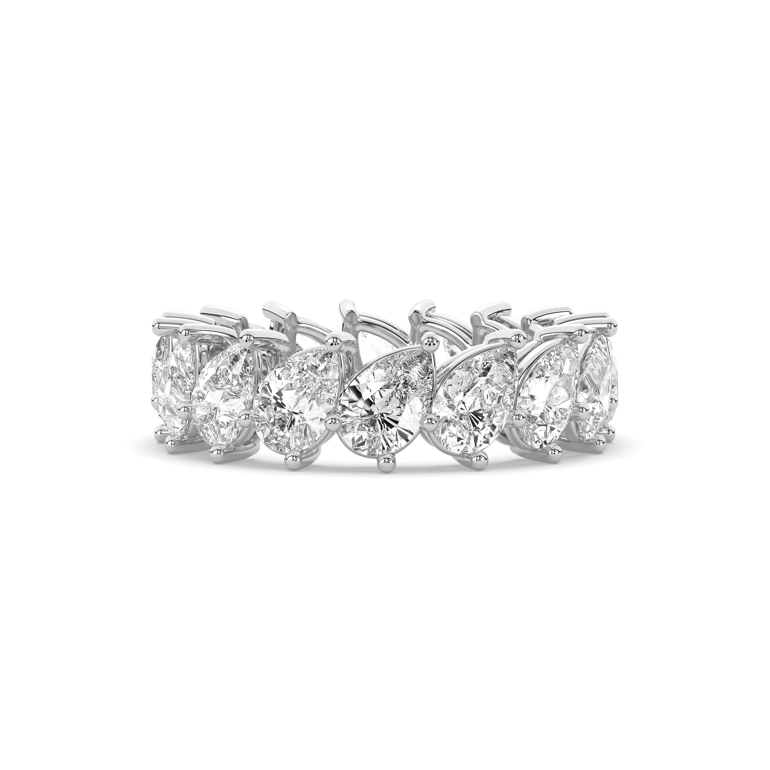 Pear Diamond Endless Love Eternity Band