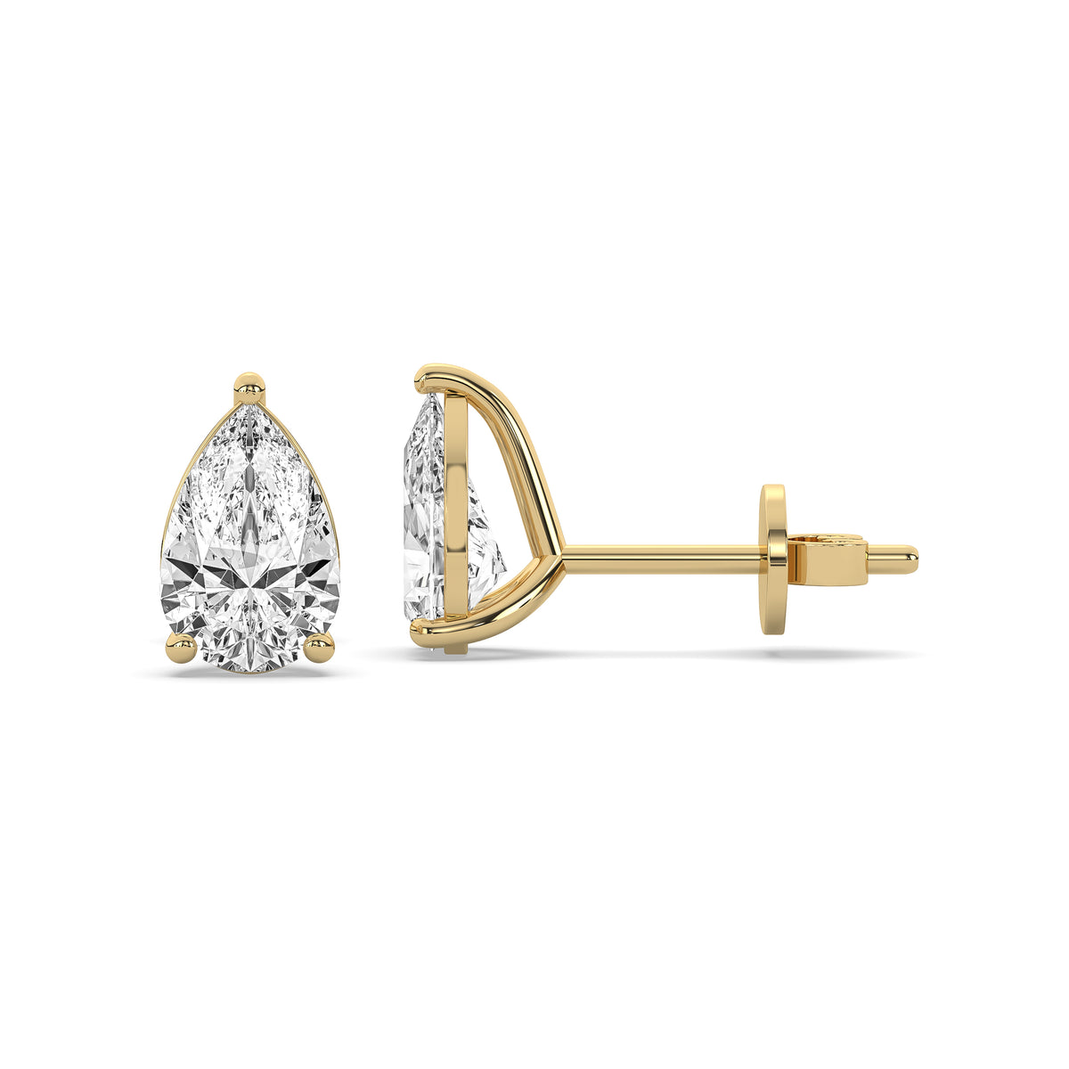 The Pear Diamond Martini Stud Earrings