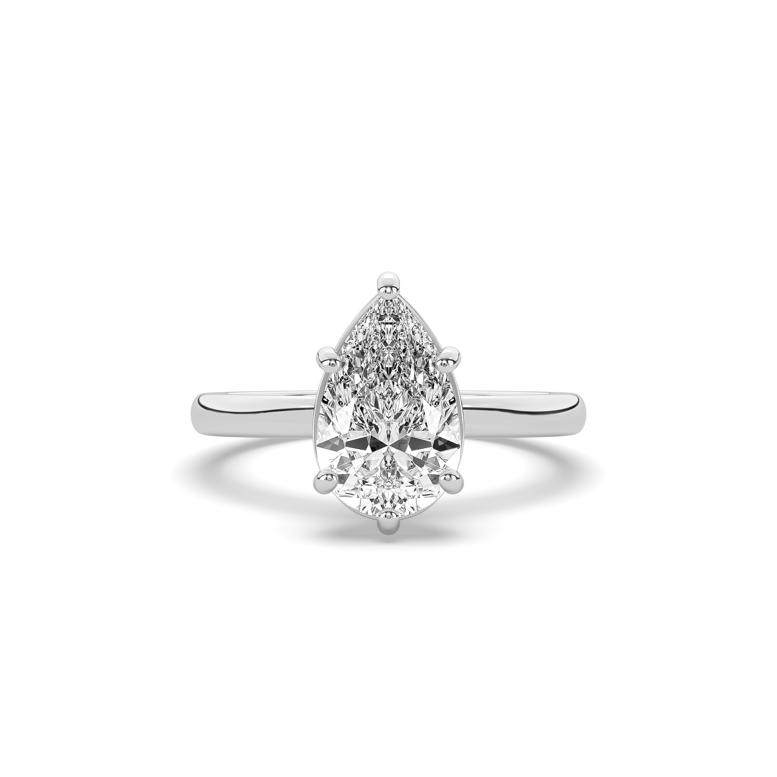 Pear Diamond Solitaire Engagement Ring