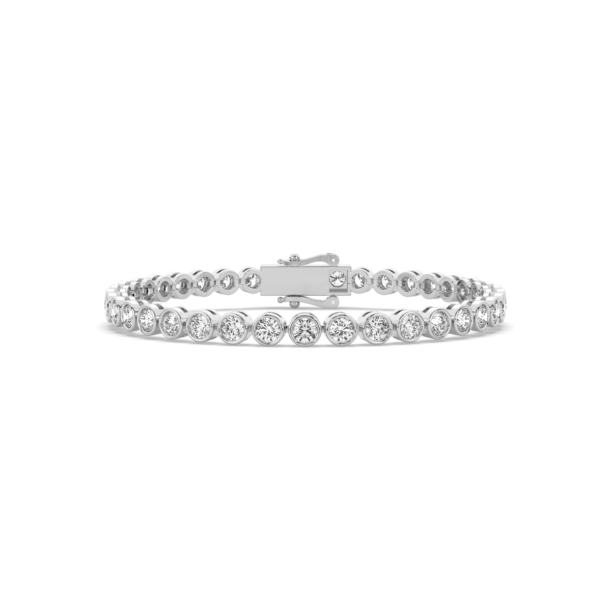 The Round Diamond Bezel Tennis Bracelet