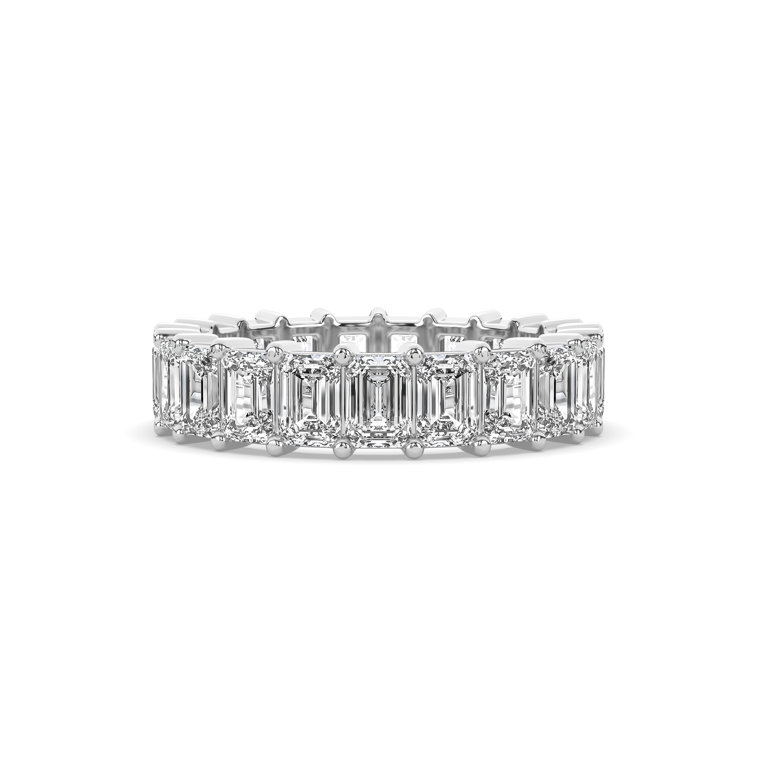 Emerald Cut Diamond Endless Love Eternity Band