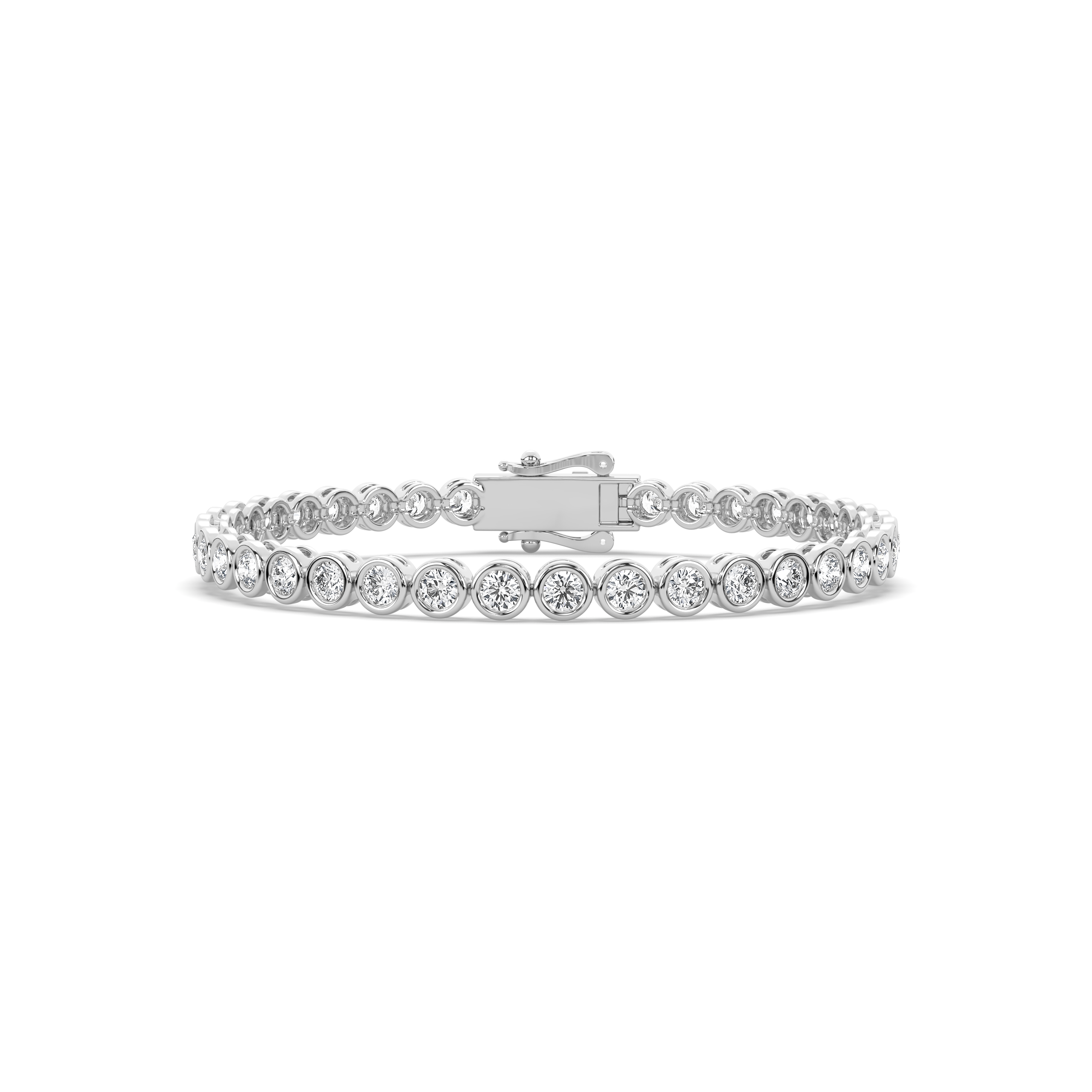 Bezel Round Diamond Tennis Bracelet