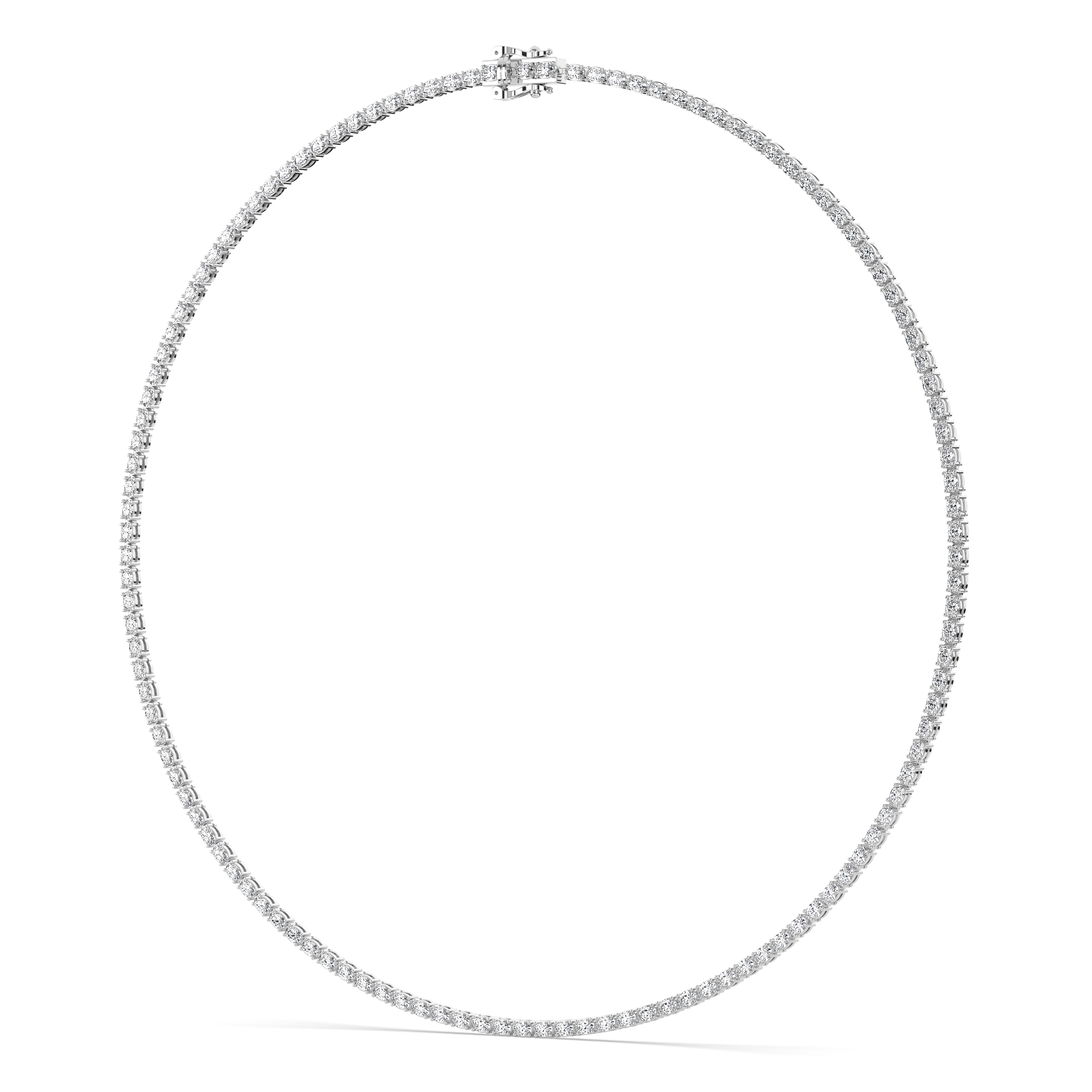 Signature East West Oval Diamond Tennis Necklace