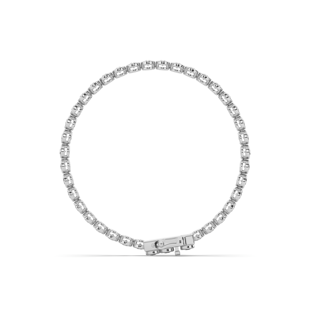 Bezel Round Diamond Tennis Bracelet
