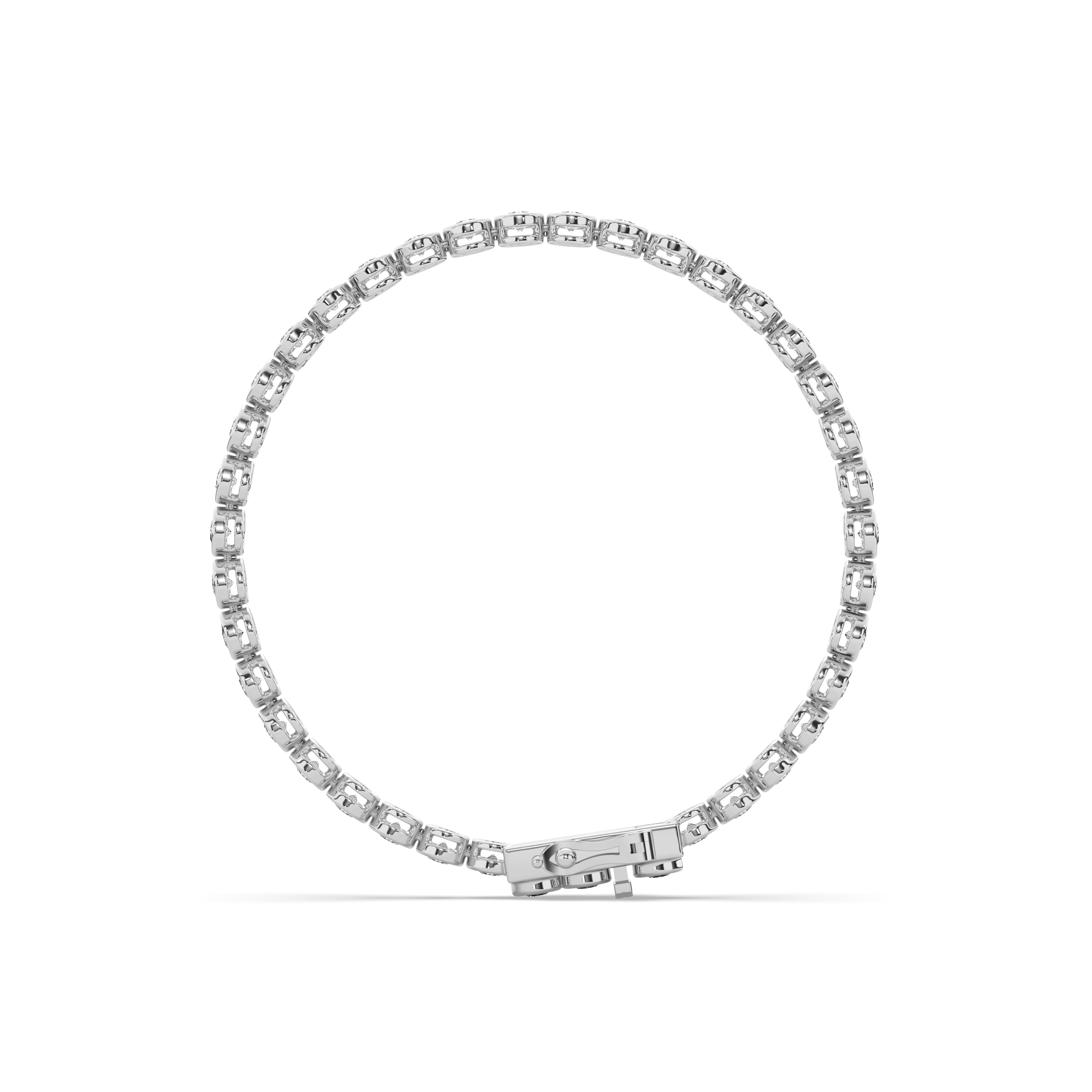 Bezel Round Diamond Tennis Bracelet