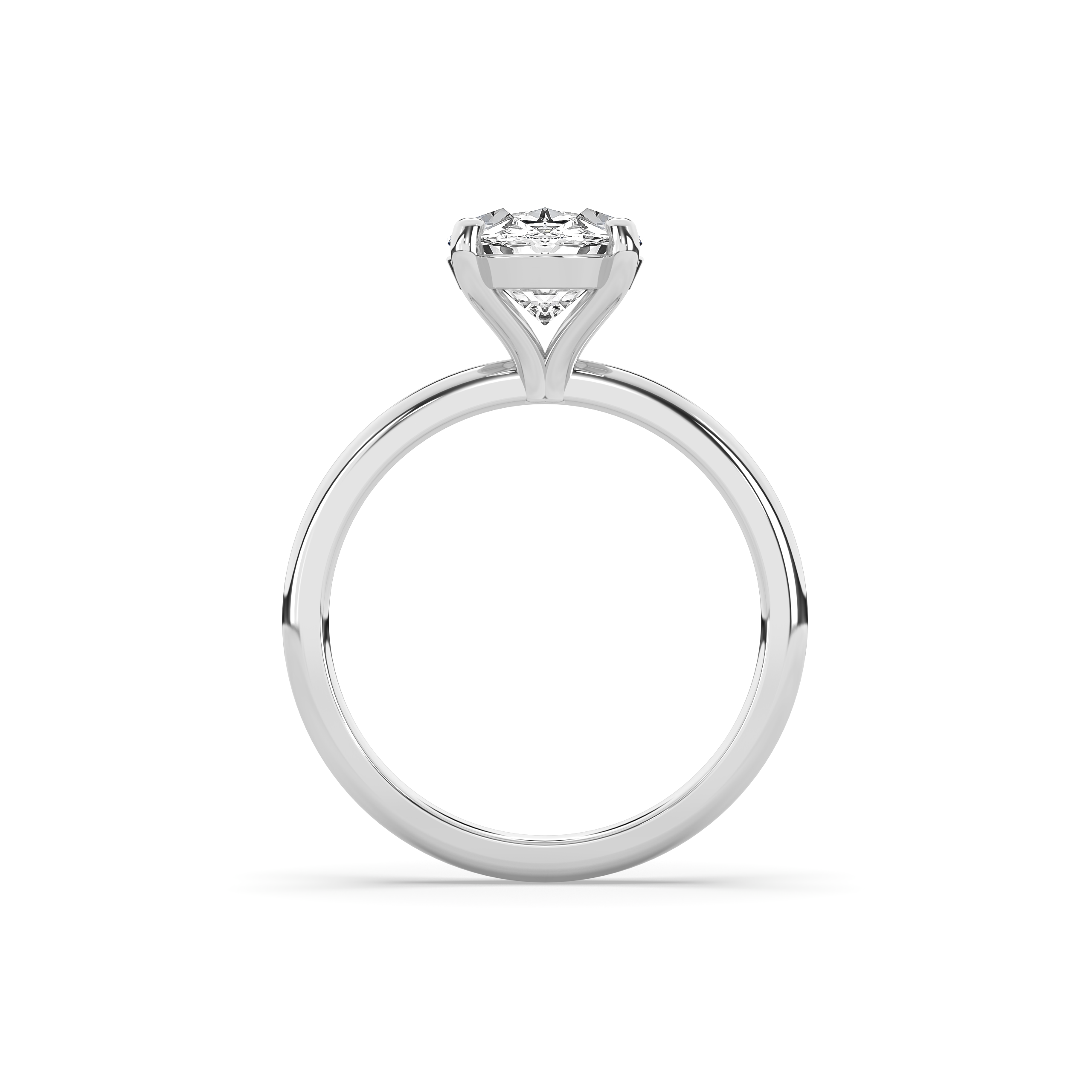 Oval Martini Solitaire Engagement Ring