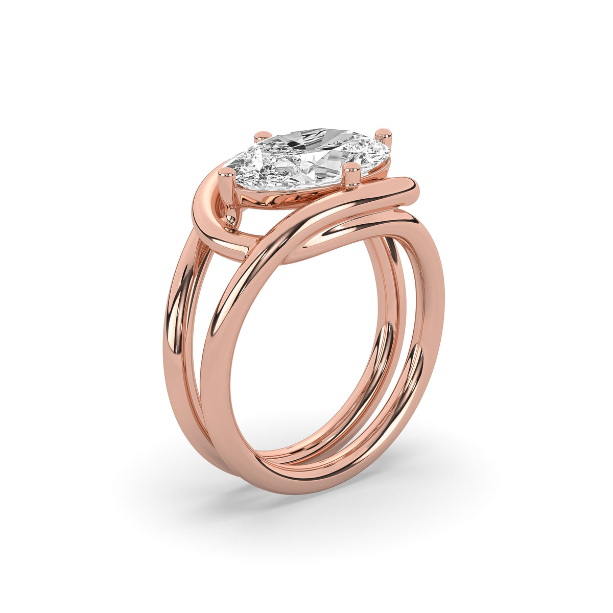 The East-West Oval Diamond Statement Ring