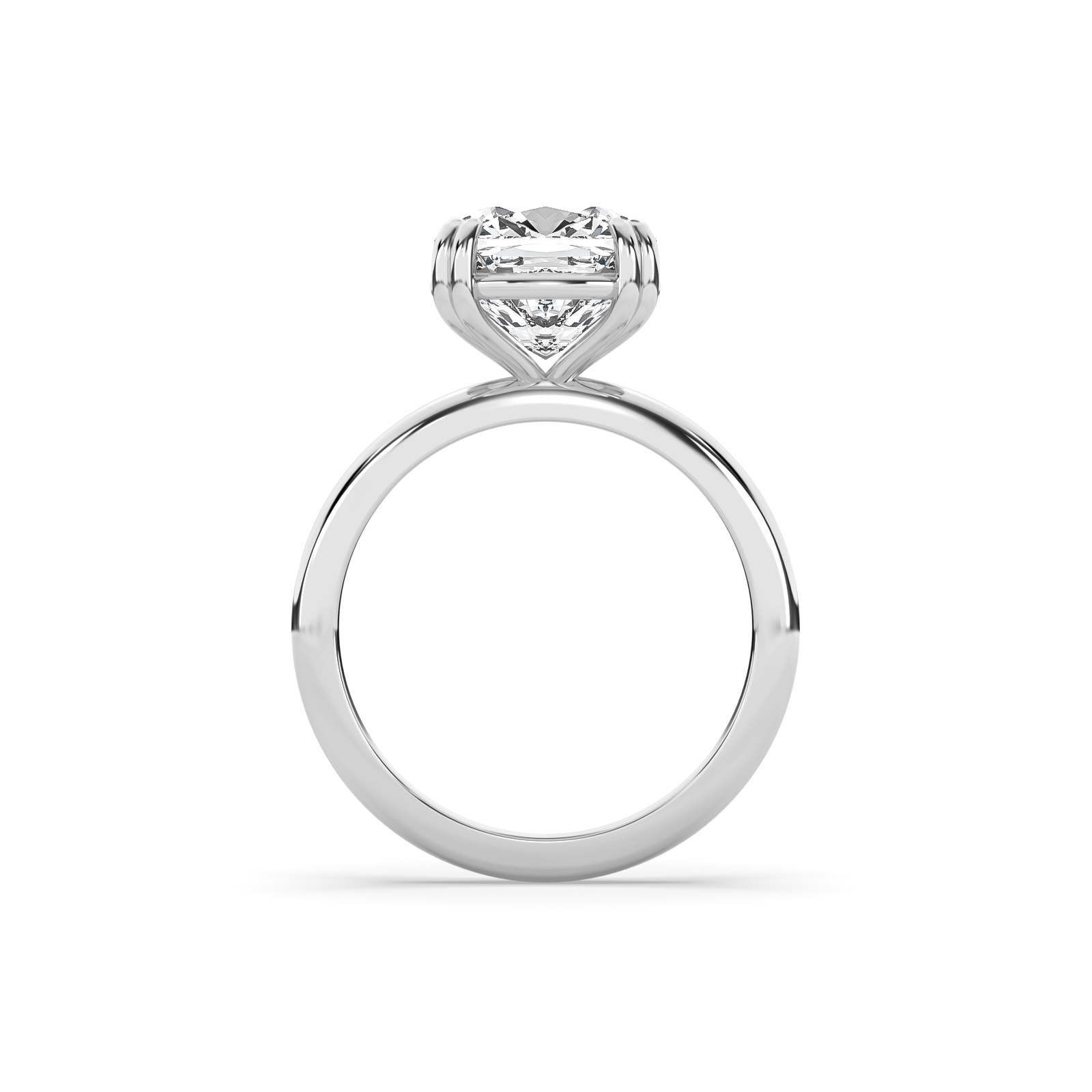 Cushion Double Prong Solitaire Engagement Ring
