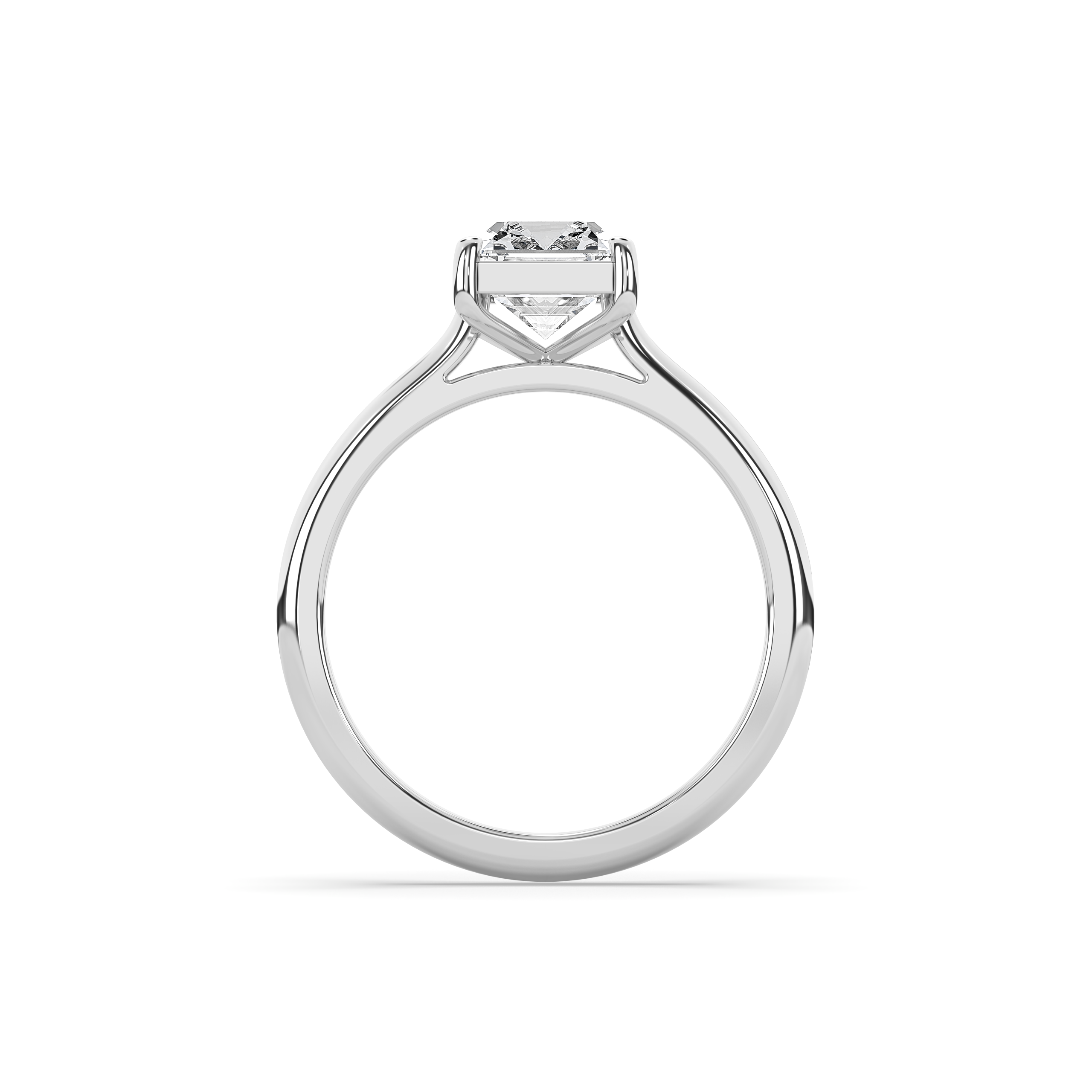 Radiant Cut Diamond Cathedral Setting Engagement Ring