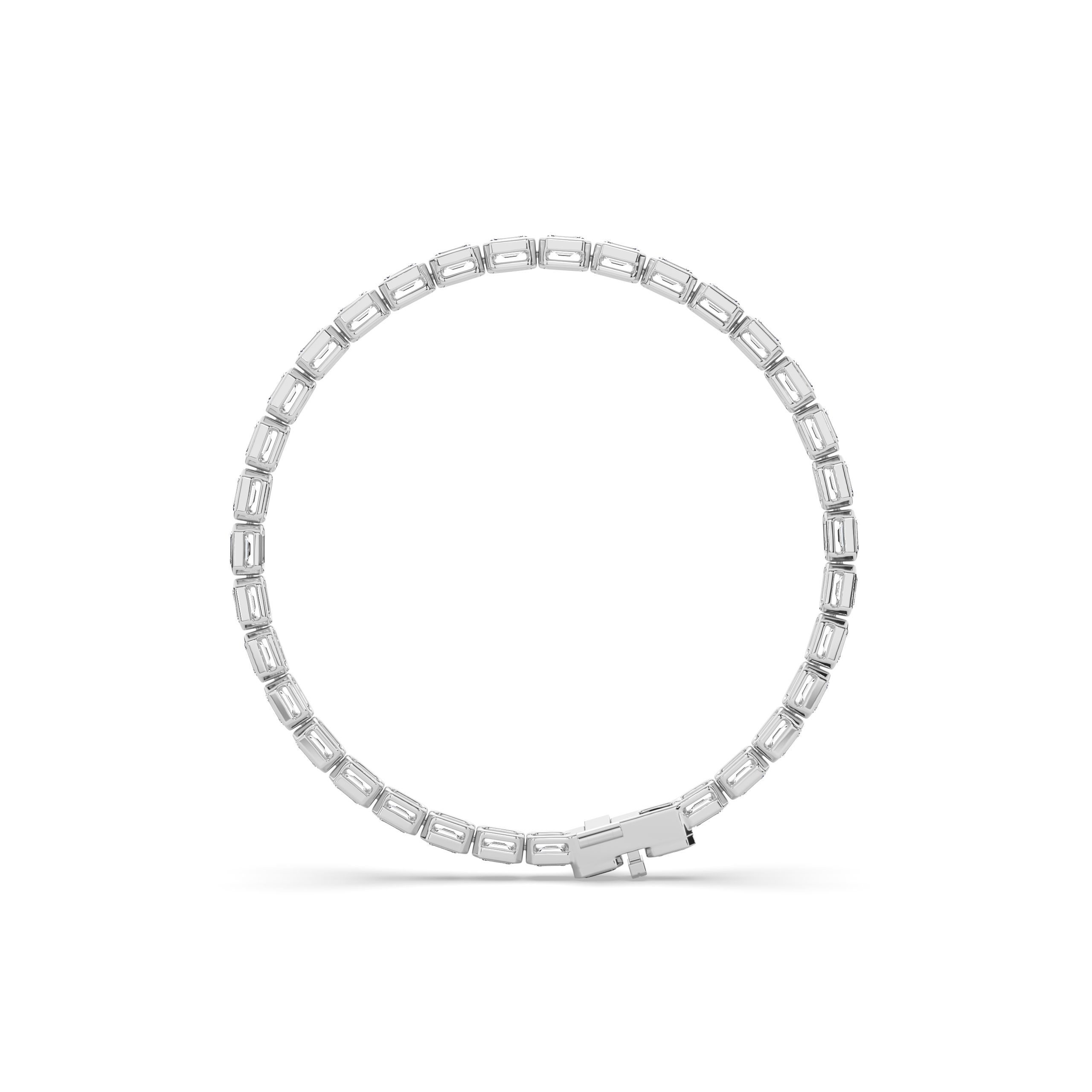 Emerald Diamond Bezel Tennis Bracelet