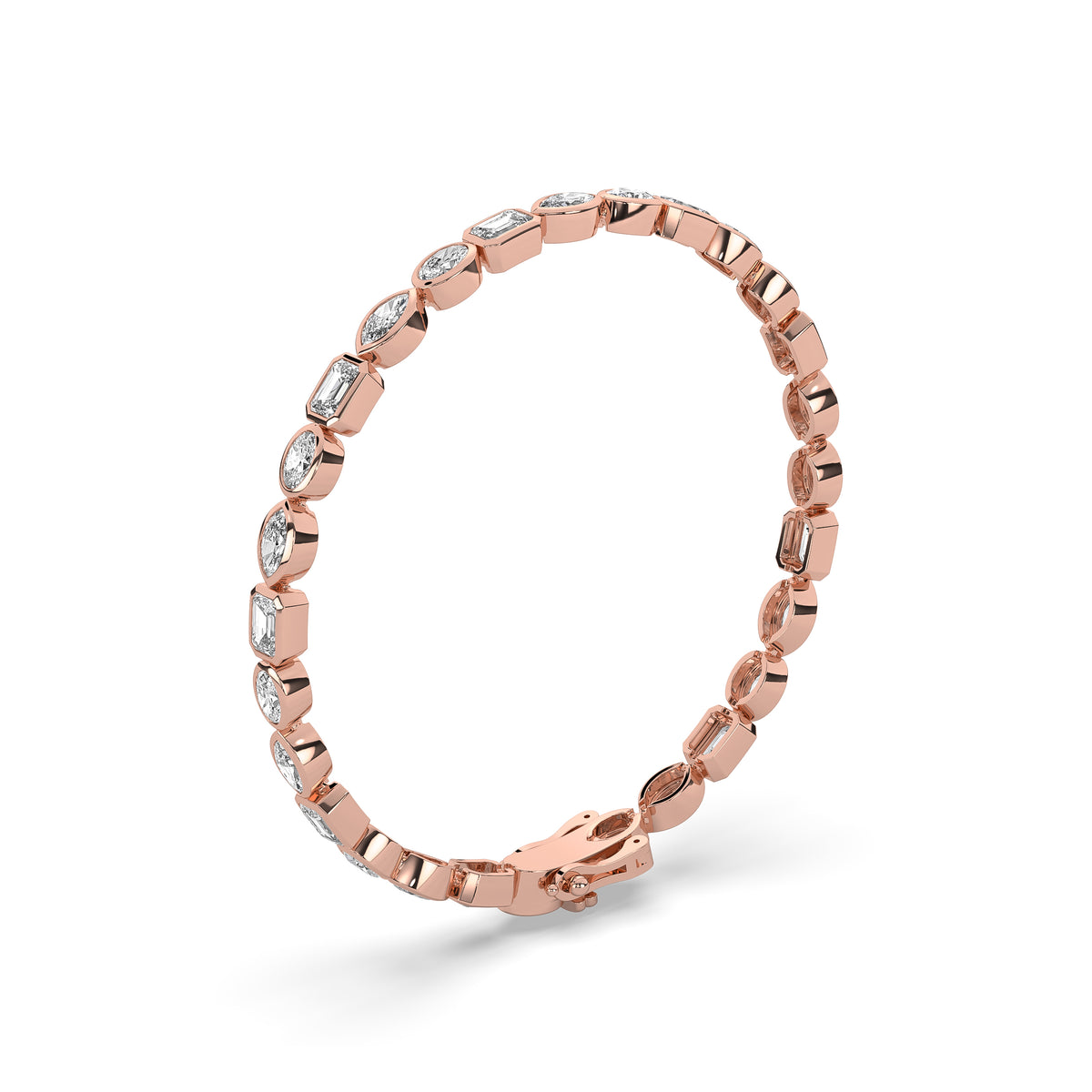 The Bezel Mixed-Cut Diamond Tennis Bracelet