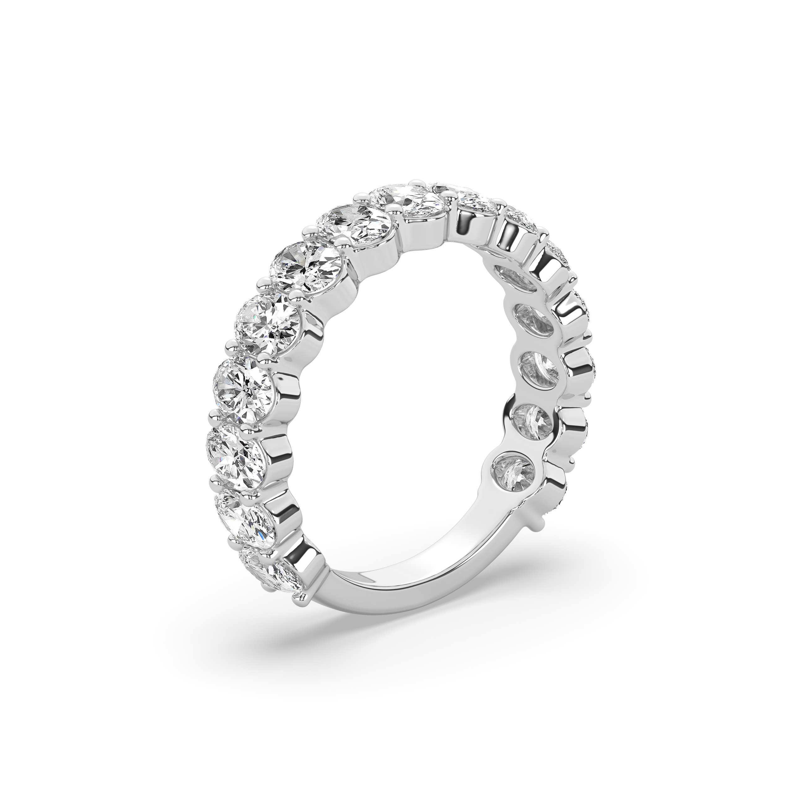 Oval Diamond 3/4 Band