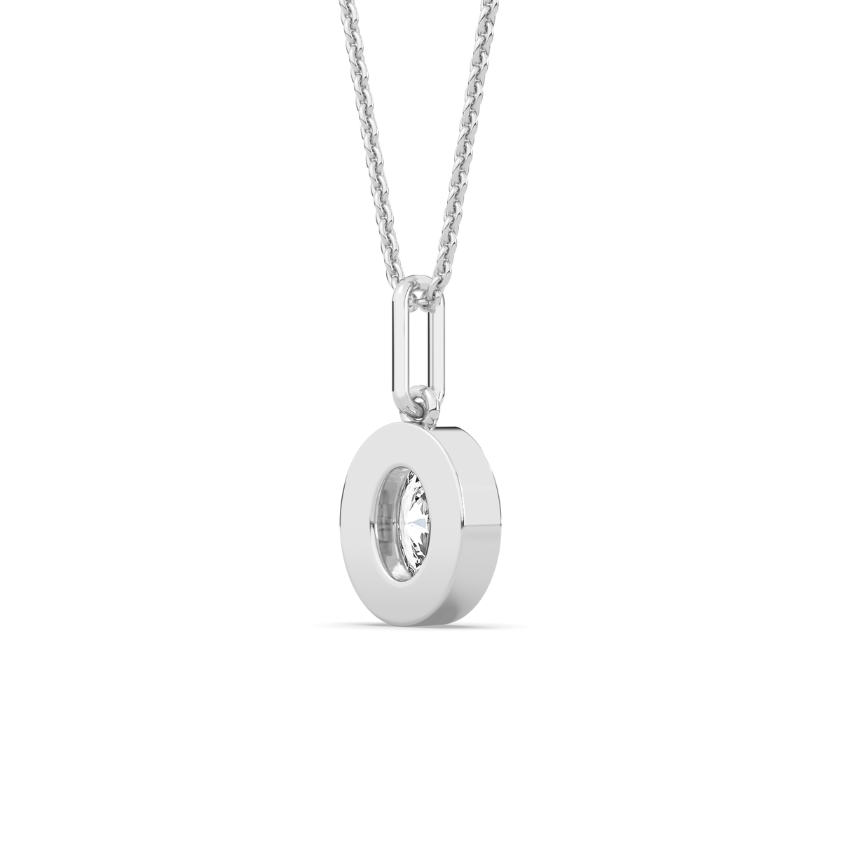 The Bezel Oval Diamond Charm