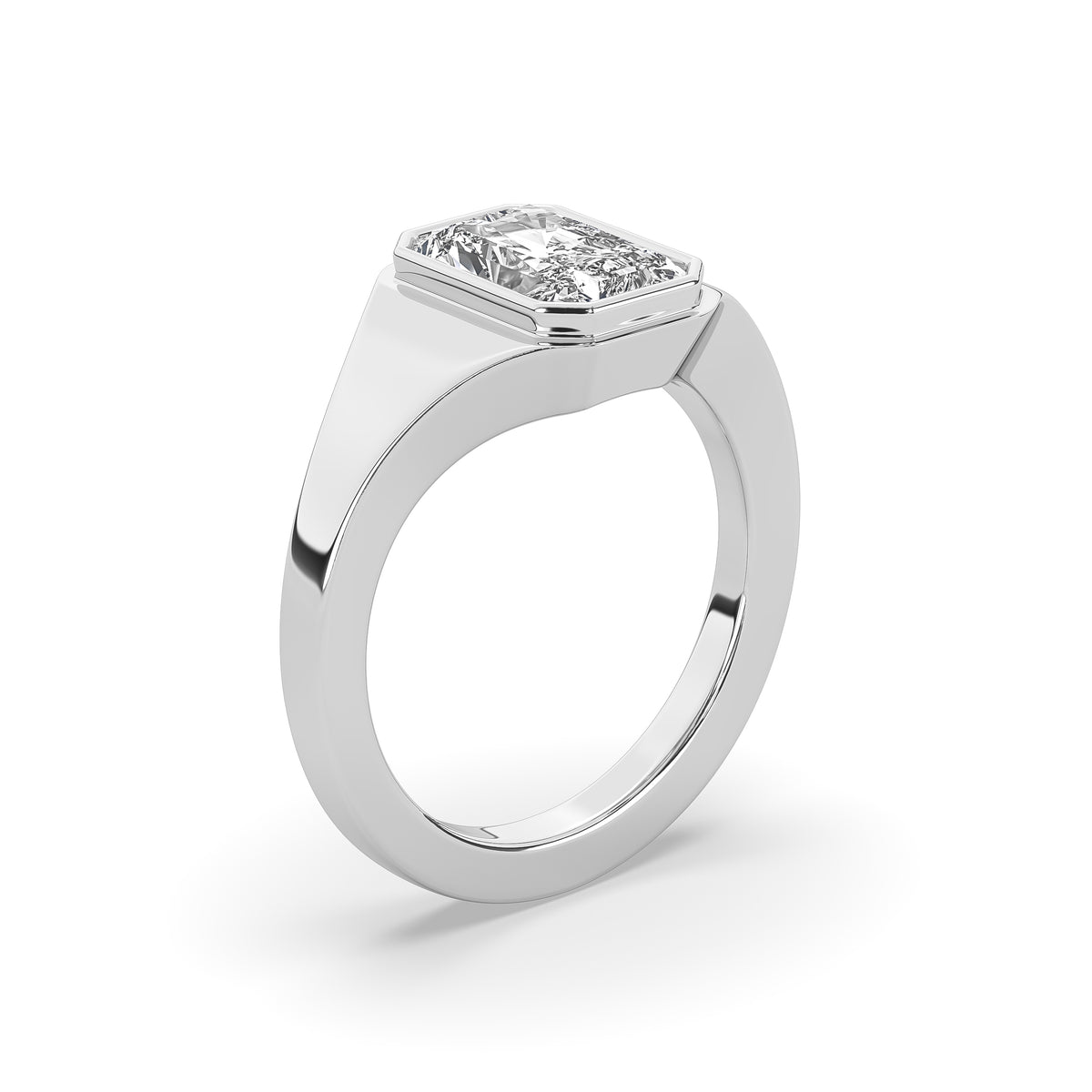 The Radiant-Cut Diamond Signet Ring