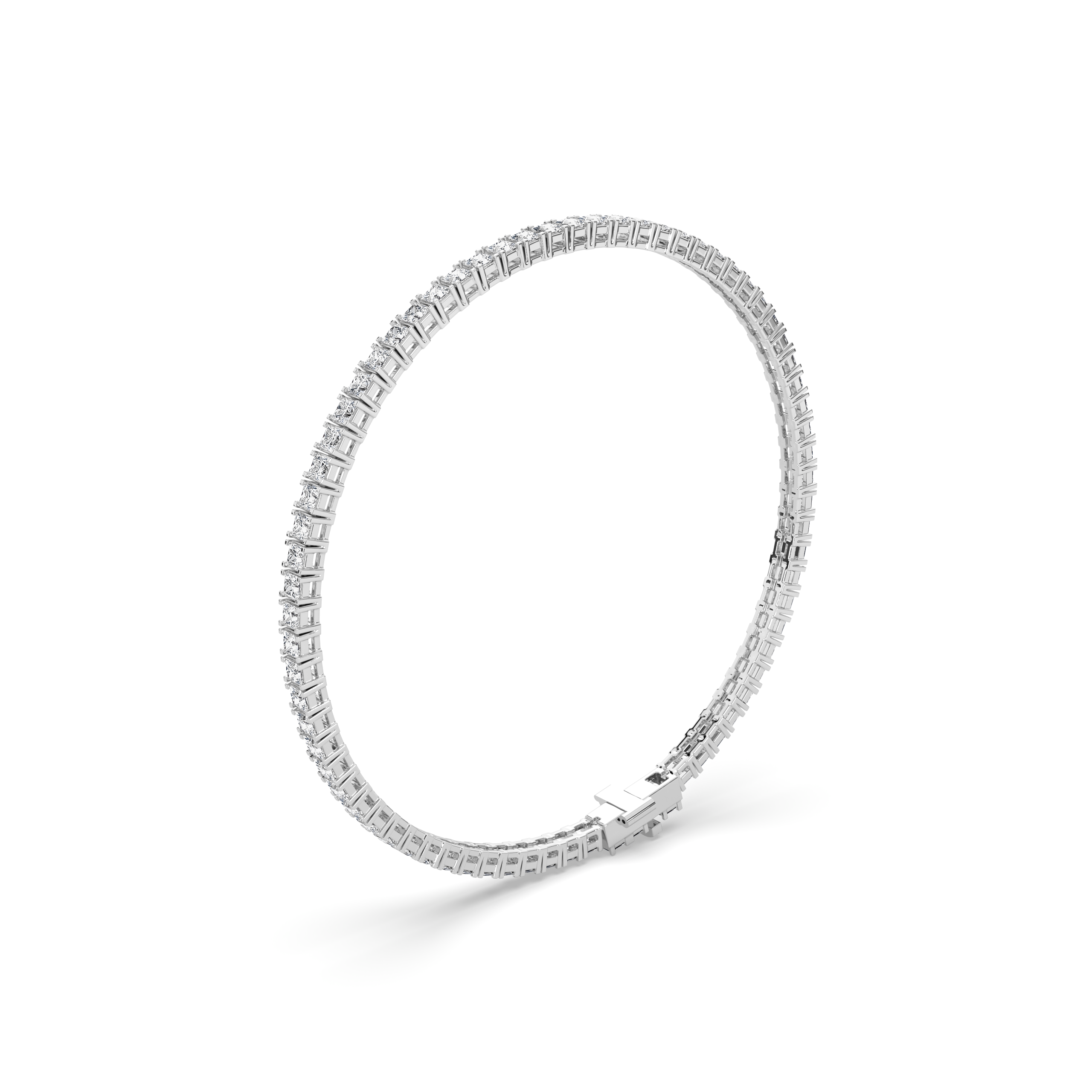 Princess Cut Diamond Tennis Bracelet