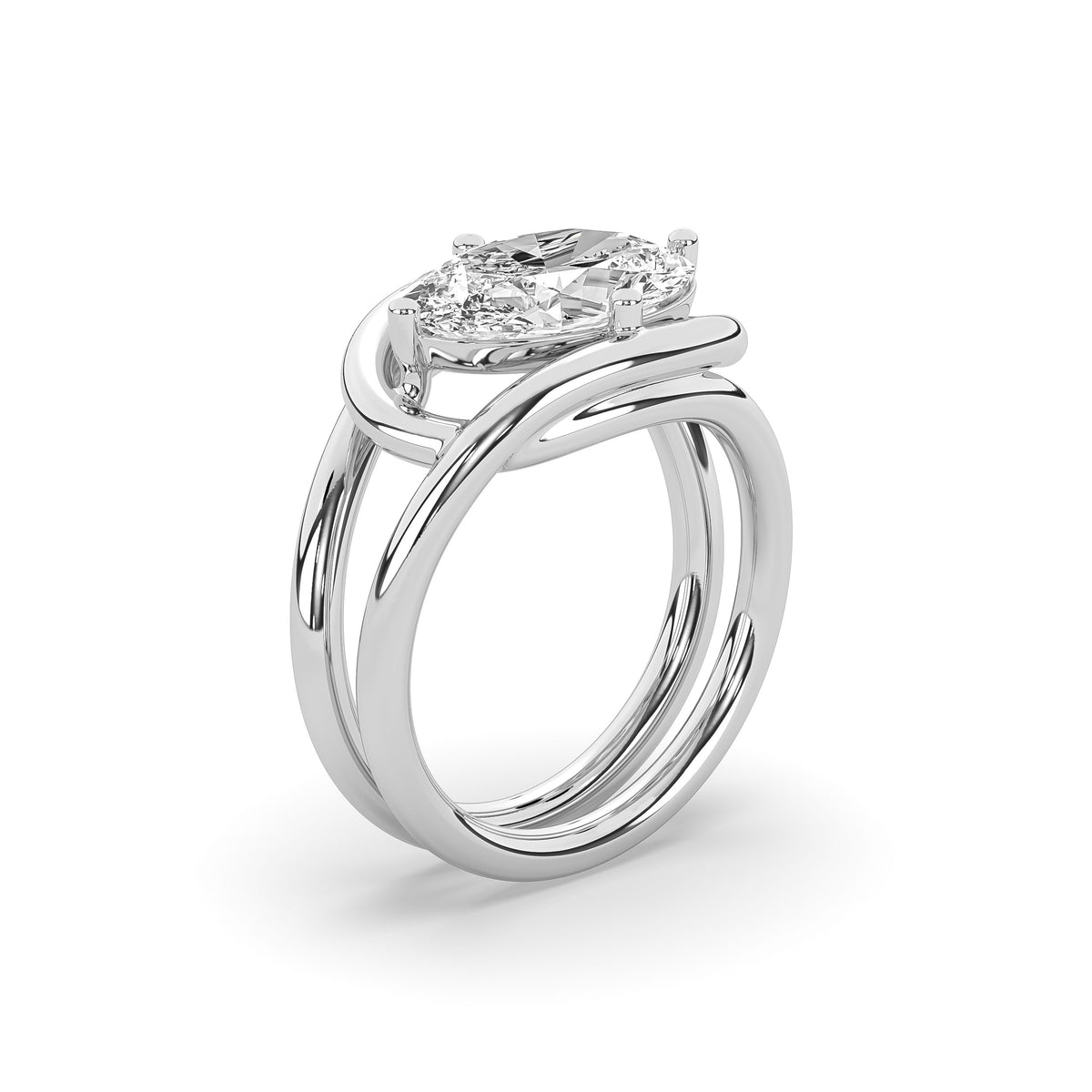 The East-West Oval Diamond Statement Ring