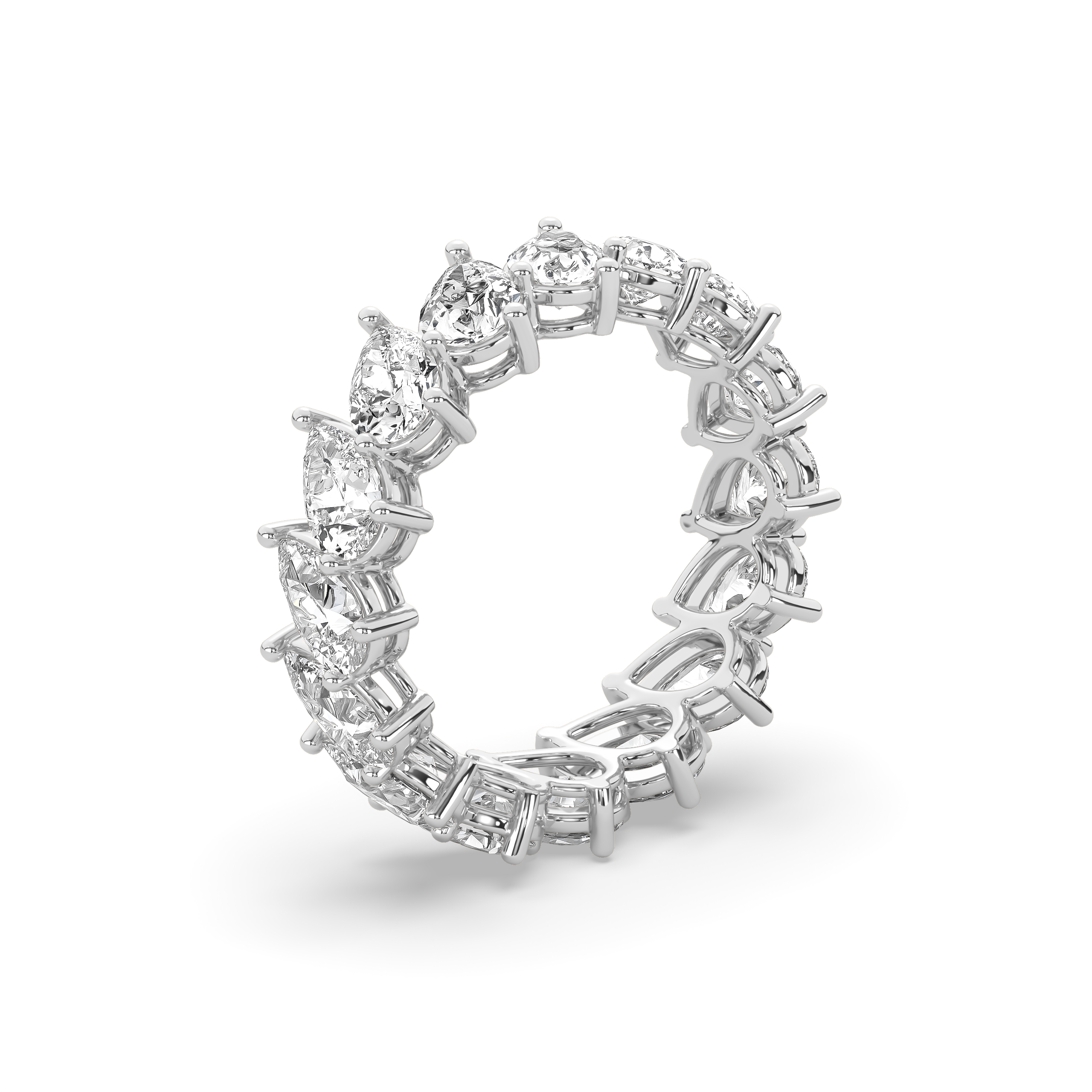 Pear Diamond Endless Love Eternity Band