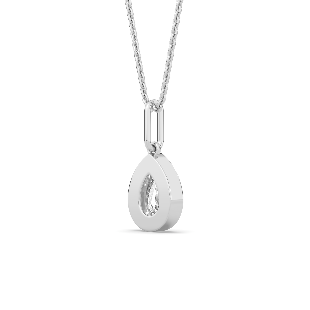 The Bezel Pear Diamond Charm