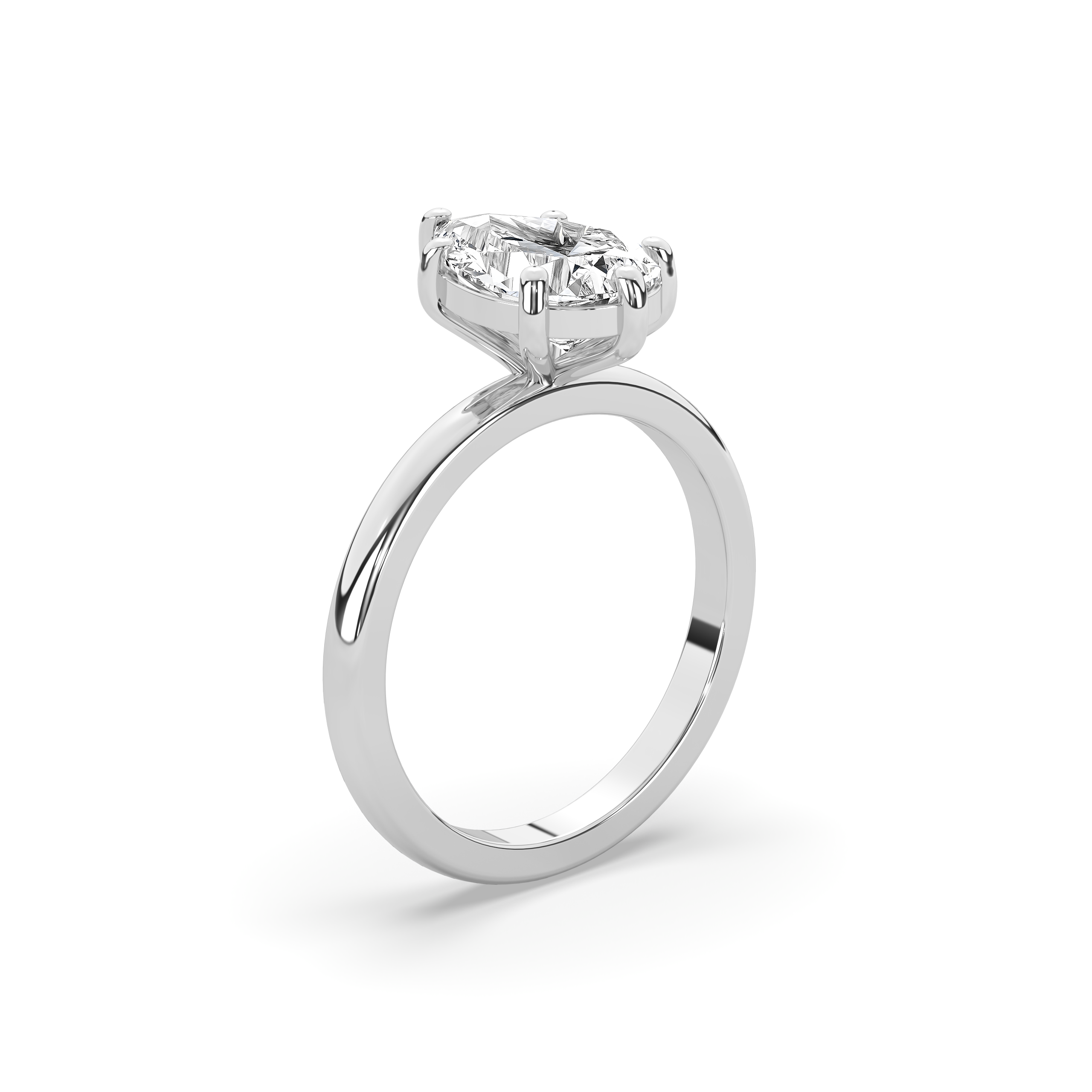 Pear Diamond Solitaire Engagement Ring