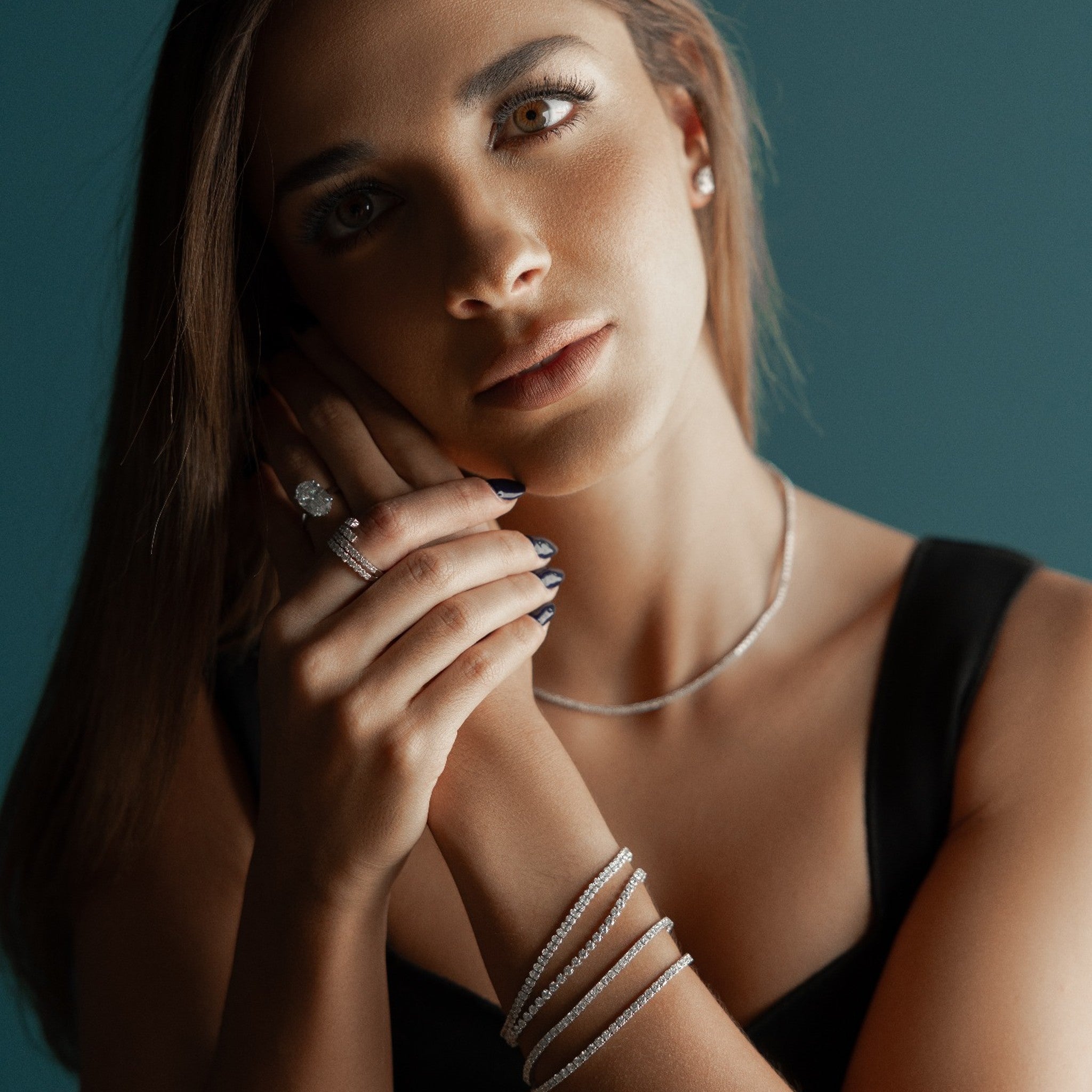 Oval Diamond Tennis Bracelet