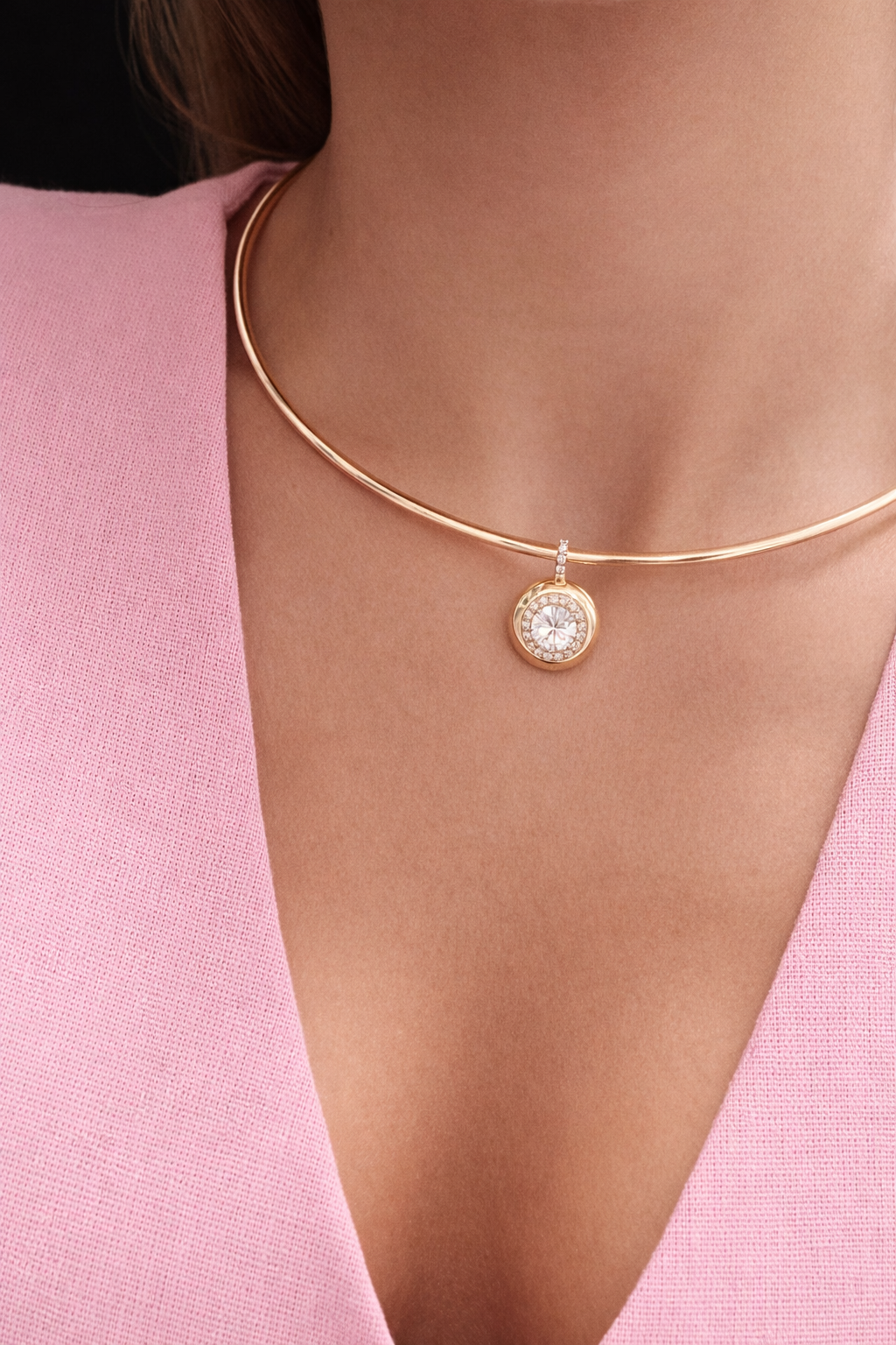 Diana Pendant Collar Necklace