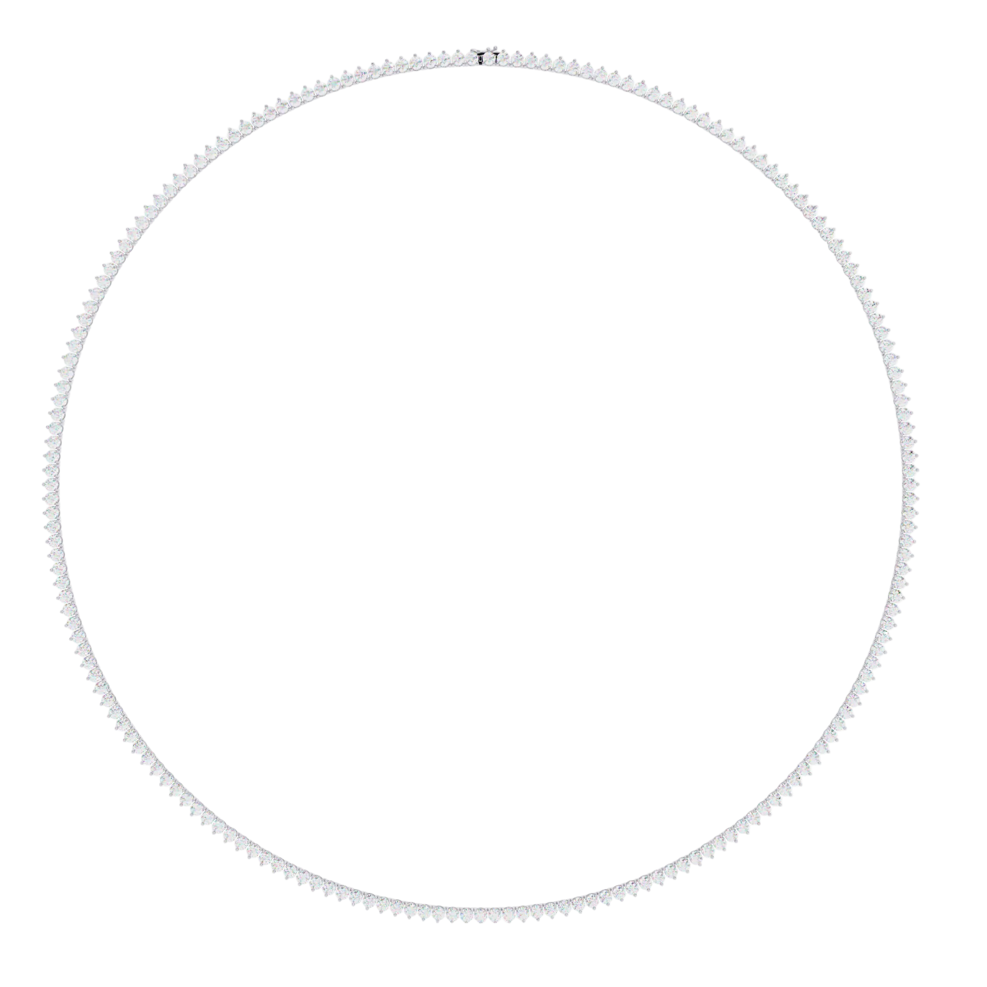 Martini Round Diamond Tennis Necklace