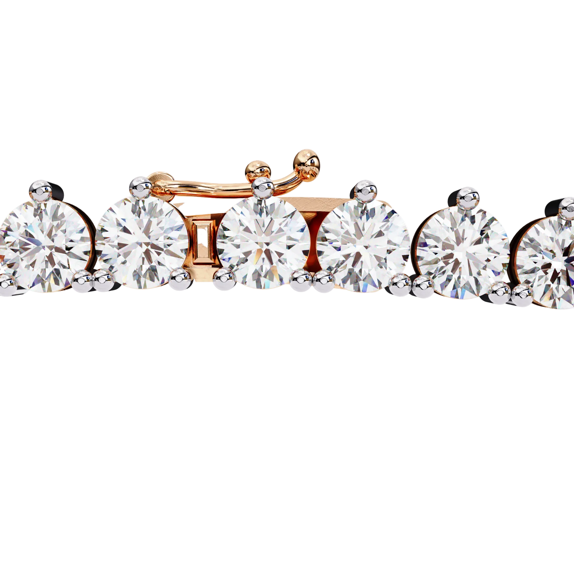 Martini Round Diamond Tennis Necklace