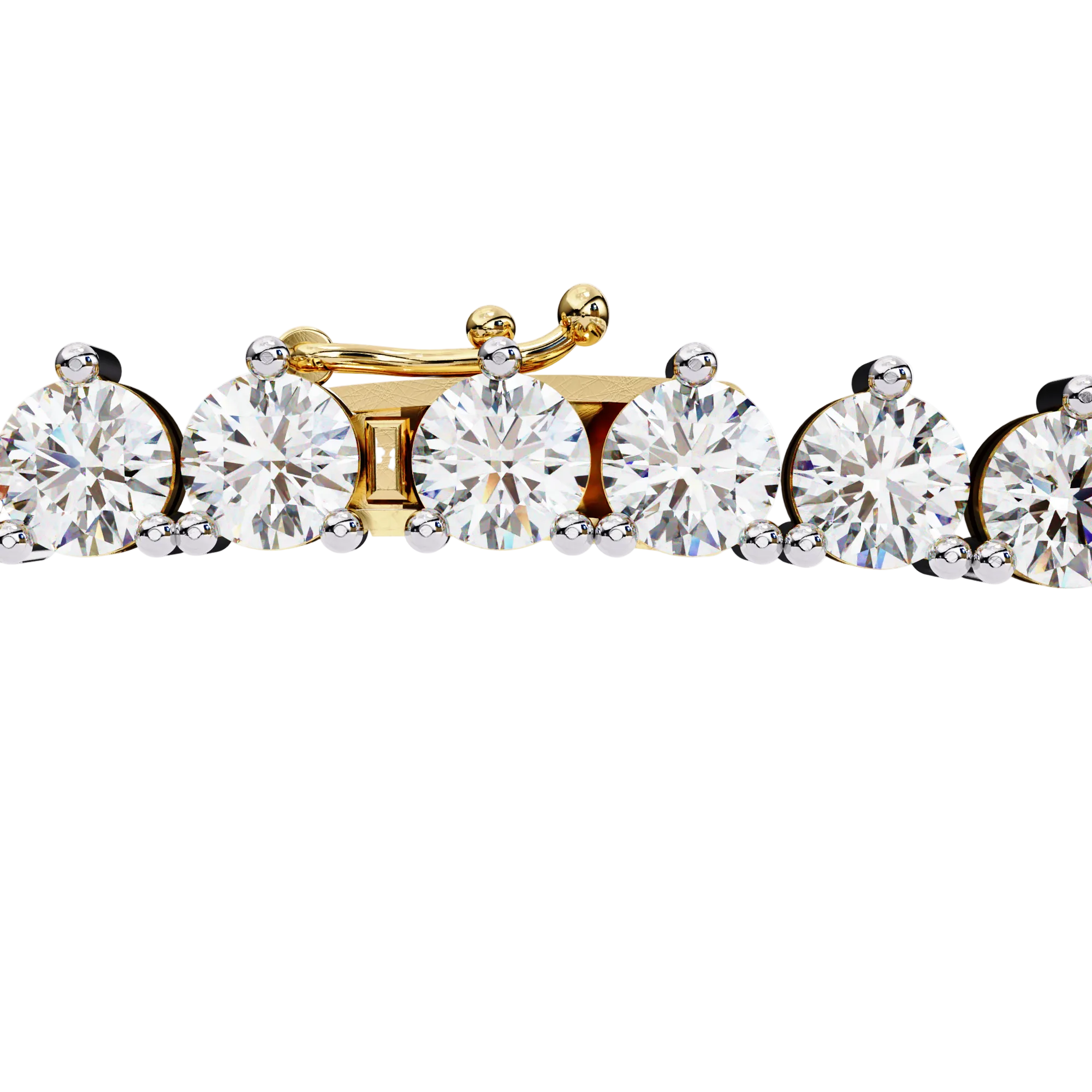 Martini Round Diamond Tennis Necklace