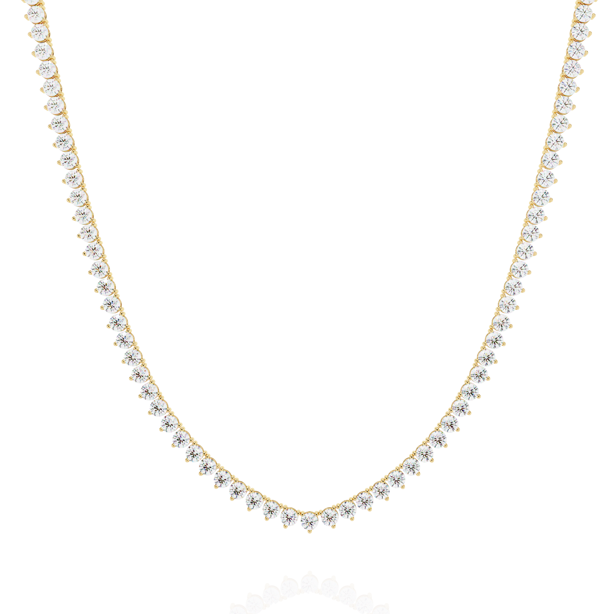 Martini Round Diamond Tennis Necklace