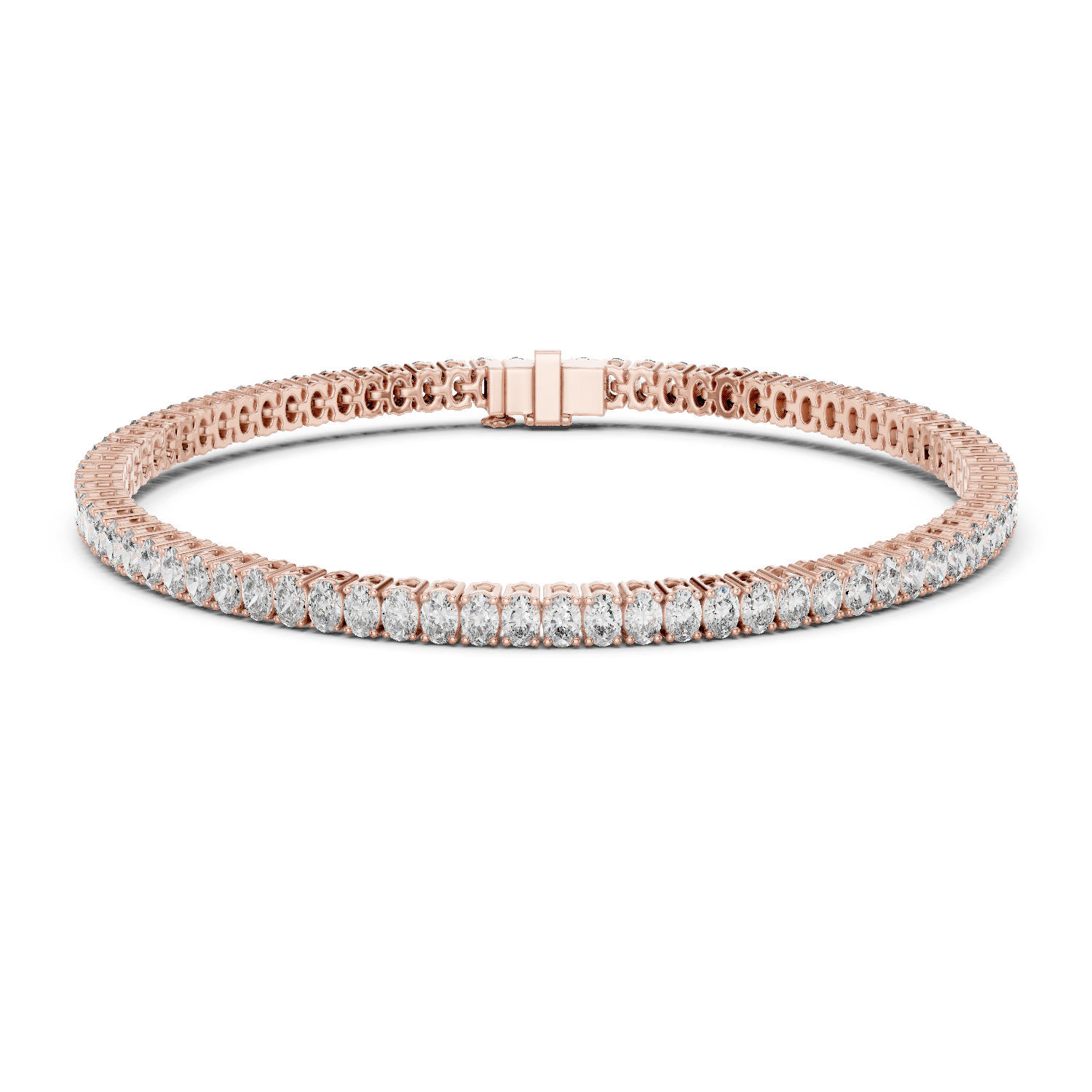 Oval Diamond Tennis Bracelet