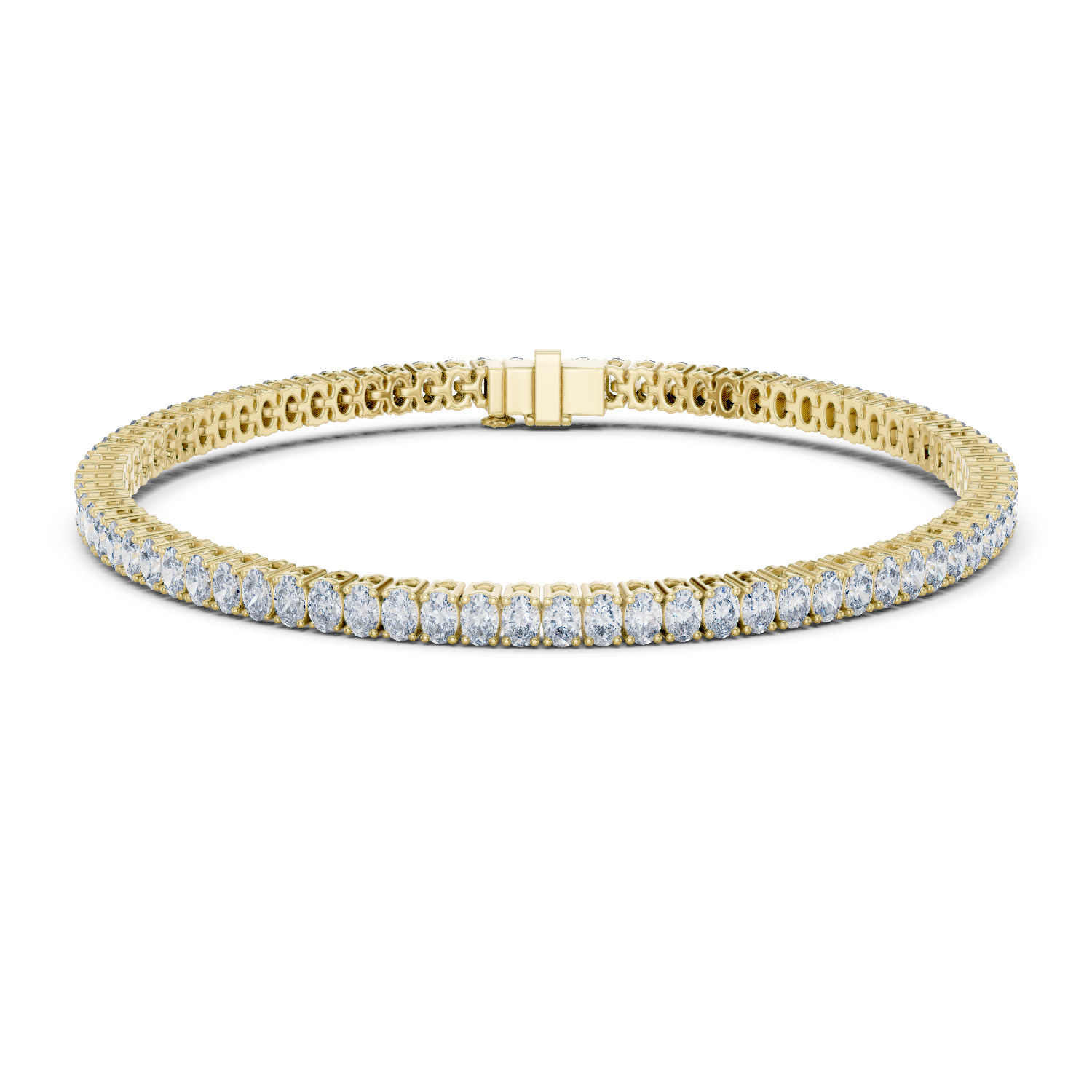 Oval Diamond Tennis Bracelet