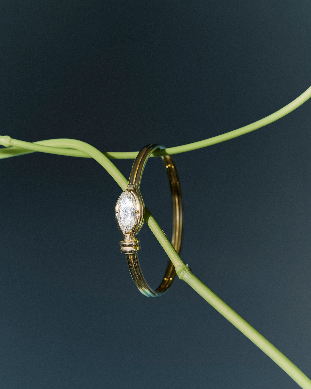Alma — Elongated Oval Diamond Bangle
