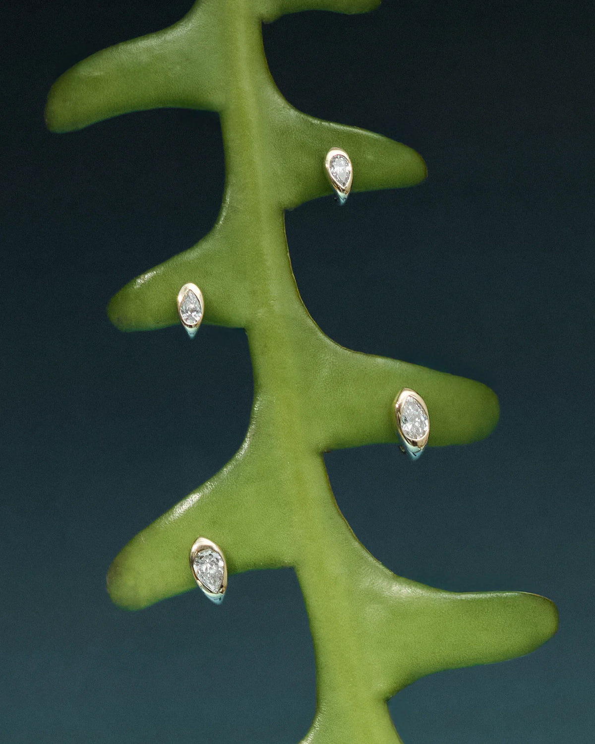 The Large Pear Diamond Stuggie Earrings