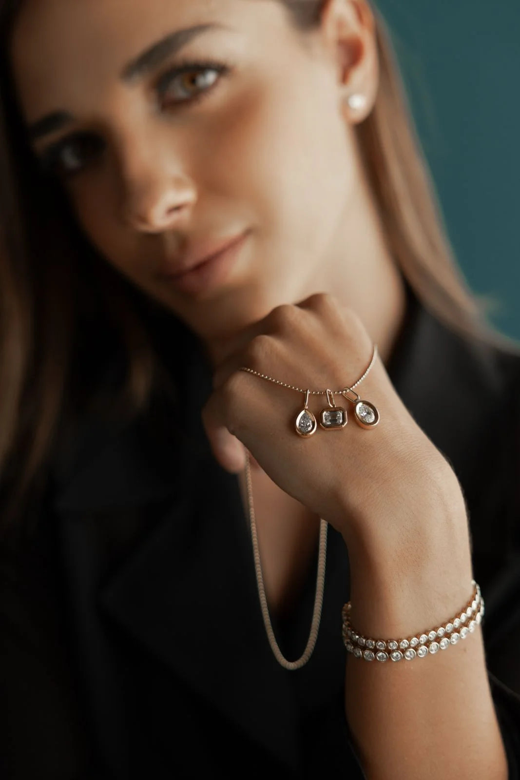 The Bezel Oval Diamond Charm