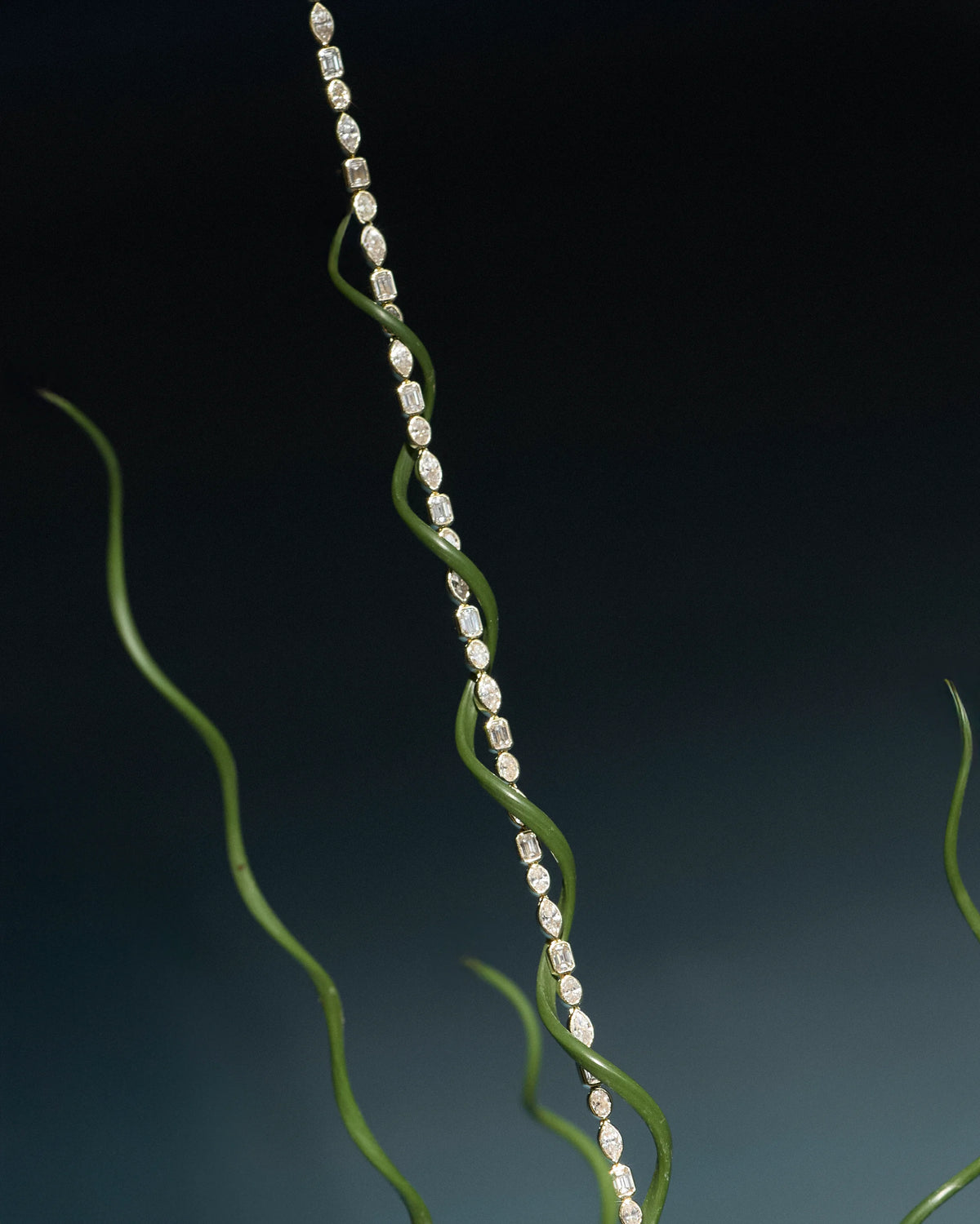 The Bezel Mixed-Cut Diamond Tennis Necklace