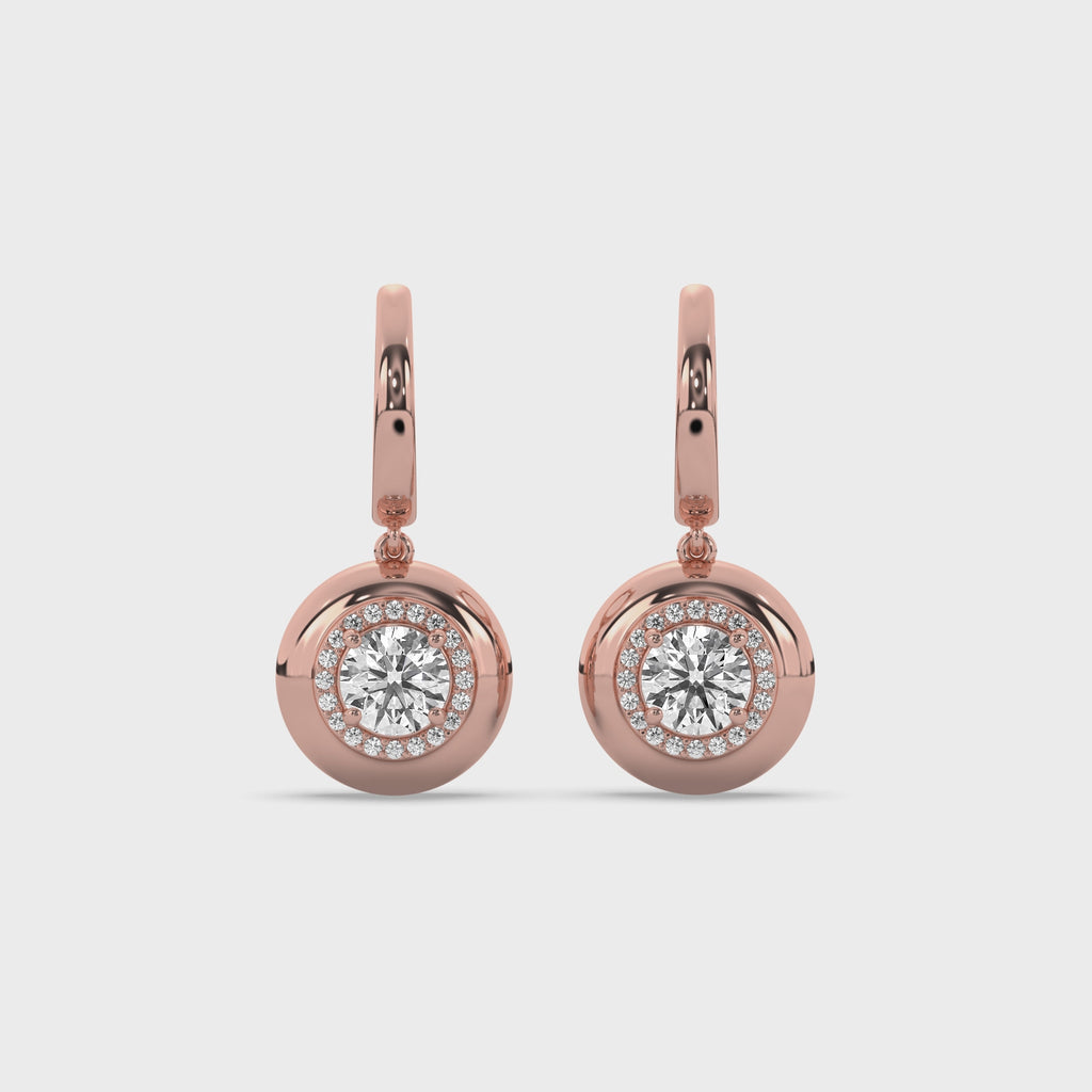 Diamond Drop Diana Huggie Earrings