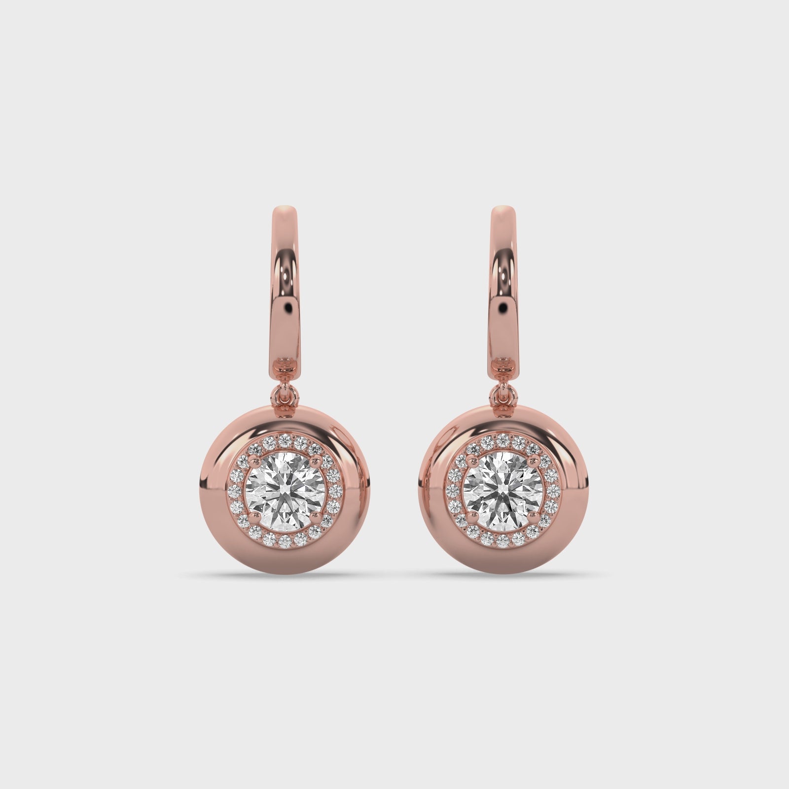 Diamond Drop Diana Huggie Earrings