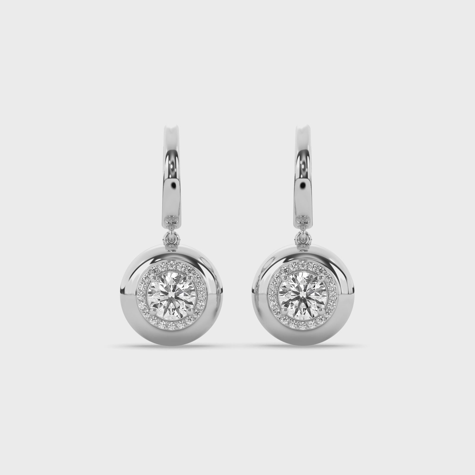 Diamond Drop Diana Huggie Earrings